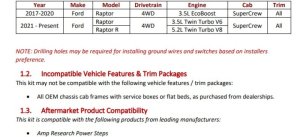 Ford Raptor Onboard Air System with Train Horns - Kleinn Air Horns - Model 730 Demon Triple Train Horn - Black - `17-`25